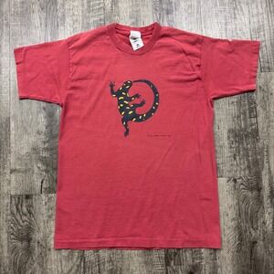 Vintage 90s Salamander Faded Single Stitch T Shirt Wildlife Amphibian USA